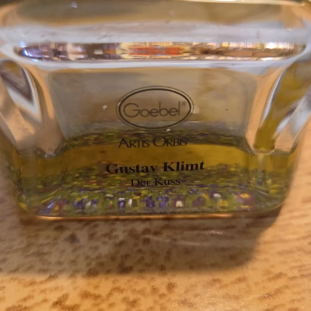 Goebel Artis Orbis Gustav Klimt The Kiss Der Kuss Art Glass Vase 9
